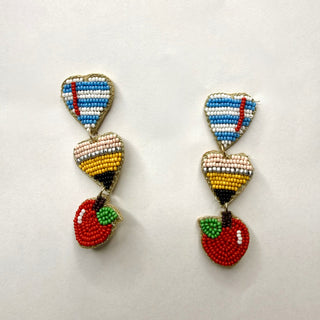 Pencil & Paper Earrings #VLJE5487-SCHOOL