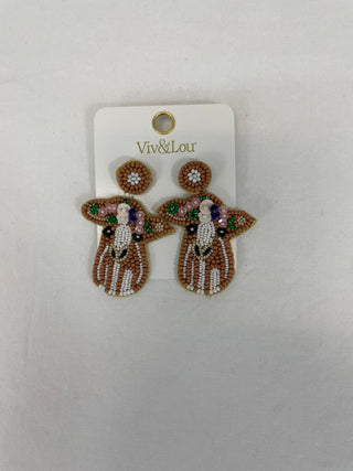 Moo Moo Earrings #VLJ5087-COW