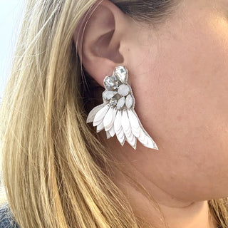White Wild & Free Earrings #VLJE5097-WHT