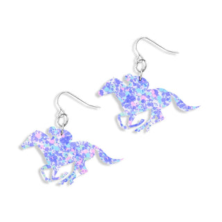 Lilac Confetti Derby Earrings
