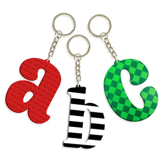Finish Line Single Initial Acrylic Keychain 14 pc Set #LPACK-ACK-FIN24-SI