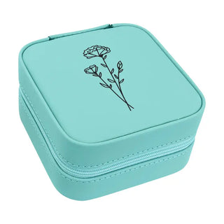 Birth Month Flower Jewelry Case #L2303-BLK-APR