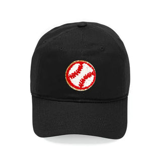 Baseball Glitter Patch Cap #L190-BLK-PBASE