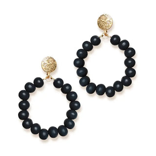 Black Nora Earrings #VLJE4109-BLK