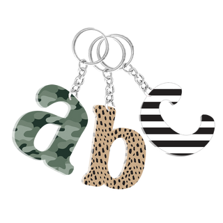 Single Initial Acrylic Keychain Set