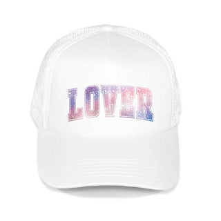 Lover Trucker Hat #L197-WHT-SMLOVER
