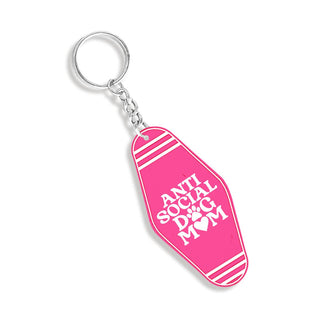 Anti-Social Dog Mom Keychain