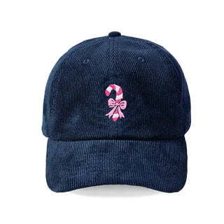 Candy Cane Corduroy Cap
