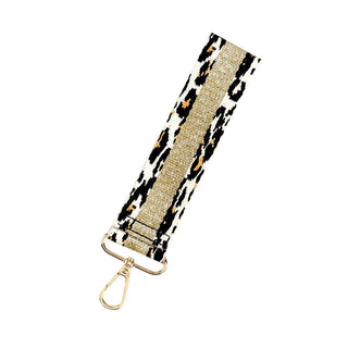 Leopard & Gold Stripe Wristlet Strap #MNA106VL-GDLPRD