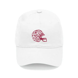 White Cap with Garnet Leopard Helmet