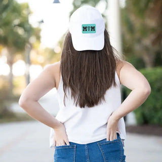 Lacrosse Mom White Cap #L190-WHT-P308-LAXMOM