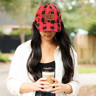 Lake Junkie Buffalo Check Cap #L190-BLKCHECK-P102-LAKEJUNKIE