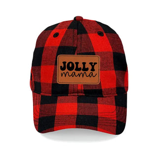 Jolly Mama Red Buffalo Check Cap #L190-RDCHK-P102-JOLMA