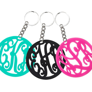 Vine Monogram Acrylic Keychain
