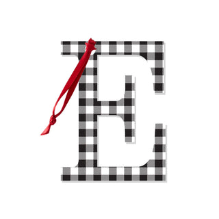 Black Buffalo Check Initial Christmas Ornament Pre-Pack