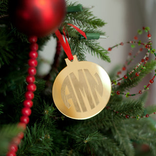Round Mirrored Acrylic Ornament