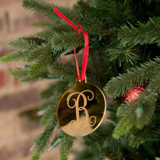 Round Mirrored Acrylic Ornament