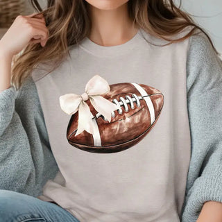 Football Bow T-Shirt #HPTS-BLKLG-FBBOW