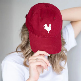 Rooster Embroidered Cap #M190VL-BLK-ROOST