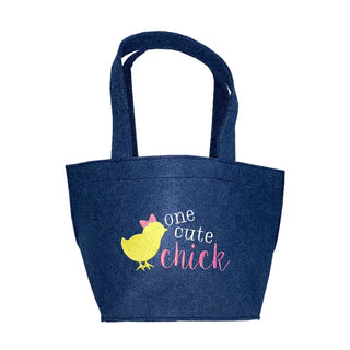One Cute Chick Felt Easter Tote #M959VL-MINT-CCHICK