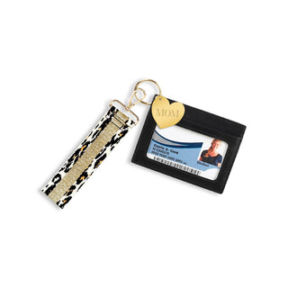 Gold Mom Heart Black Wallet