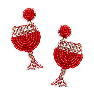 Fine Like Red Wine Earrings #VLJ0366-RED