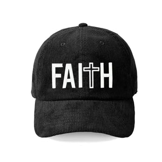 Faith Cross Corduroy Cap
