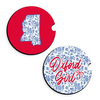 Oxford Girl Ole Miss Car Coaster Set #SPACK-CC132-OXGIRL