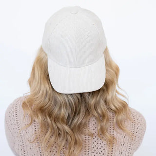 Crème Corduroy Cap #M193VL-CRMCORD