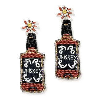 Make Mine A Double Earrings #VLJ4212-WHISKEY