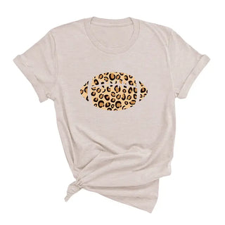 Leopard Football T-Shirt #HPTS-BLKLG-LPRDFB