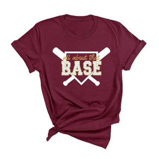 All About That Base Baseball T-Shirt #HPTS-BLKLG-BASE