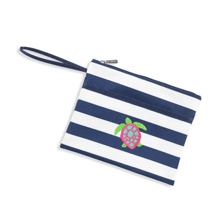 Navy Stripe Turtle Wet Bag