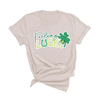 Feeling Lucky T-Shirt #HPTS-BLKLG-LUCK25