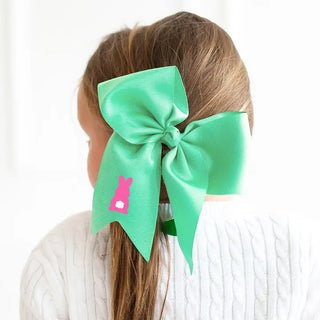 Bunny Kid's Hair Bow #M5000VL-LTGRN-PKBUN