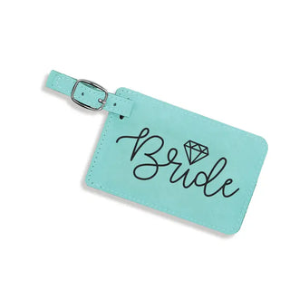 Bride Teal Luggage Tag
