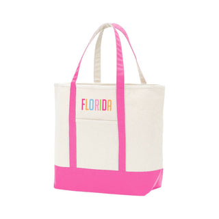 Multi Florida Hot Pink Everyday Tote #M733VL-HTPK