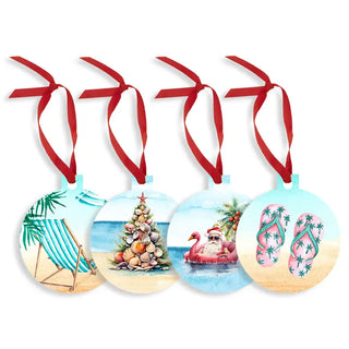 Beachy Little Christmas Ornament 16 pc Set #SO-PACK-BEACH