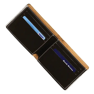 Baseball Laces Bifold Wallet #LMW189-LTBRN-BLACE