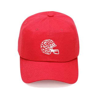 Red Leopard Helmet Cap
