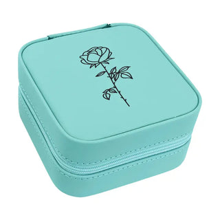 Birth Month Flower Jewelry Case #L2303-BLK-APR