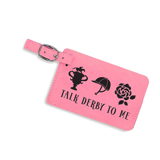 Talk Derby to Me Pink Luggage Tag