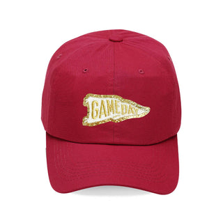 Gold Pennant Patch Garnet Cap