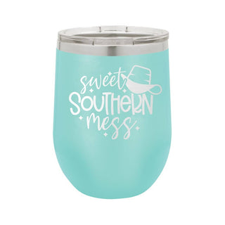 Sweet Southern Mess Teal 12oz Insulated Tumbler