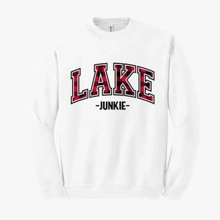 Buffalo Check Lake Junkie Sweatshirt #HPSW-WHT-BCHLAKEJ