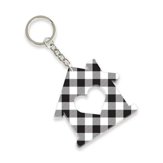 Lake House Keychain #ACK-HOUSE-BLKCHECK