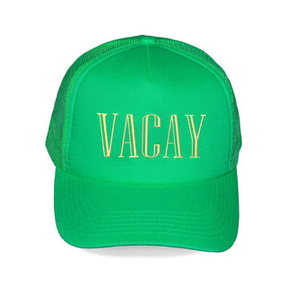 Vacay Kelly Green Trucker Hat