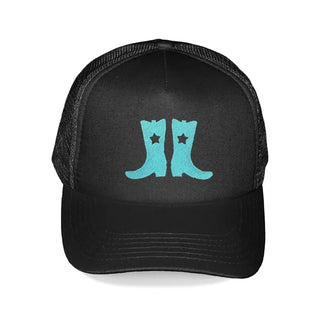 Boots Trucker Hat #M197VL-BLK-BOOT