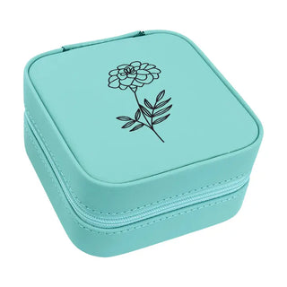 Birth Month Flower Jewelry Case #L2303-BLK-APR