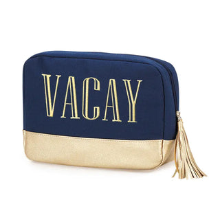 Gold Vacay Cabana Cosmetic Bag #M235VL-MINT-VACAY